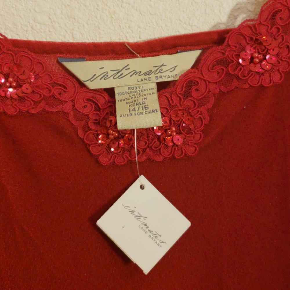 Lane Bryant Intimates Red Long Dress - Picture 2 of 7